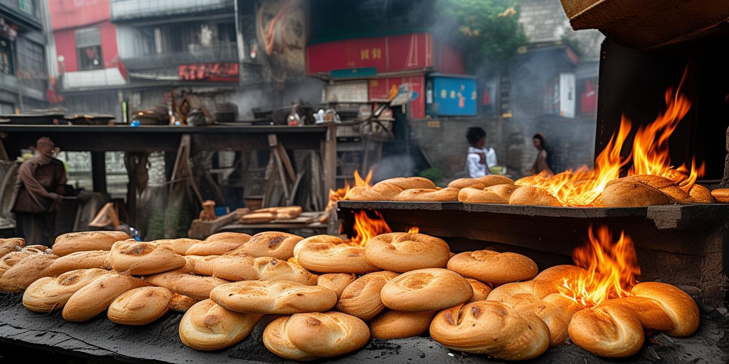 “炊饼侠”故城运河码头走红,柴火吊炉烧饼日销3000个,传统美食焕发新活力